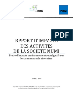 Rqpport D'impact Des Activités de L'entreprise MUMI ASADHO POM RRN