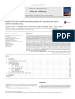 (Review) Review of In-Situ Process Monitoring and In-Situ Metrology For Metal Additive Manufacturing