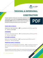 Personal Impersonal Construction