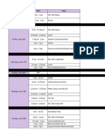 Pal Training Schedule