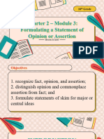 Q2 Module 3 Formulating An Statement of Opinion or Assertion