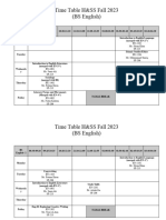 Time Table Fall 2023 BS English V3