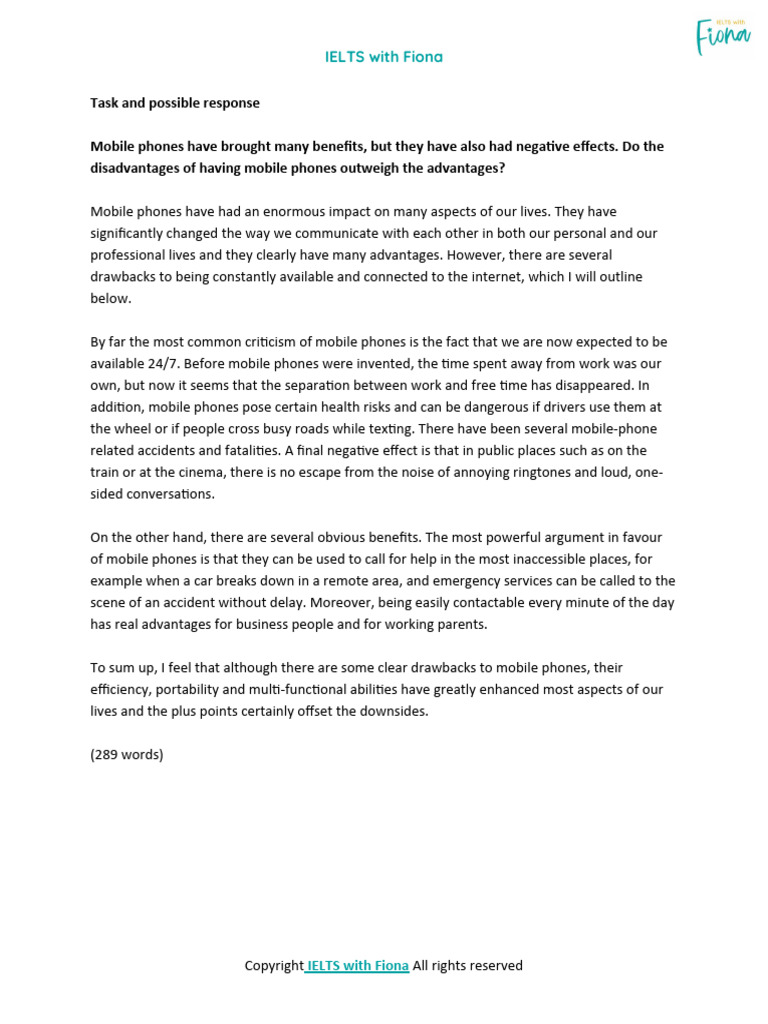 Ielts essay checker pdf mobile phones smartphone