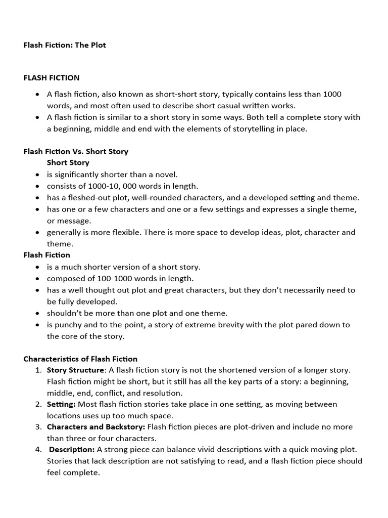 Understanding Flash Fiction Structure | PDF | Plot (Narrative)