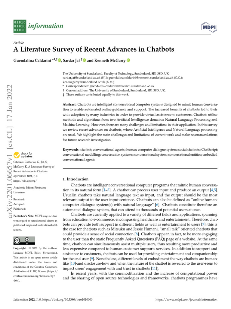 Chatbot Advances | PDF | Machine Learning | Artificial Intelligence