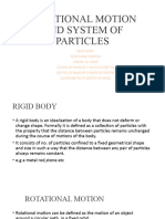 Rotational Motion and System of Particles