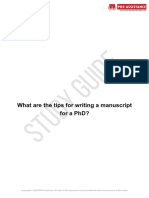 What Are The Tips For Writing A Manuscript For A PHD