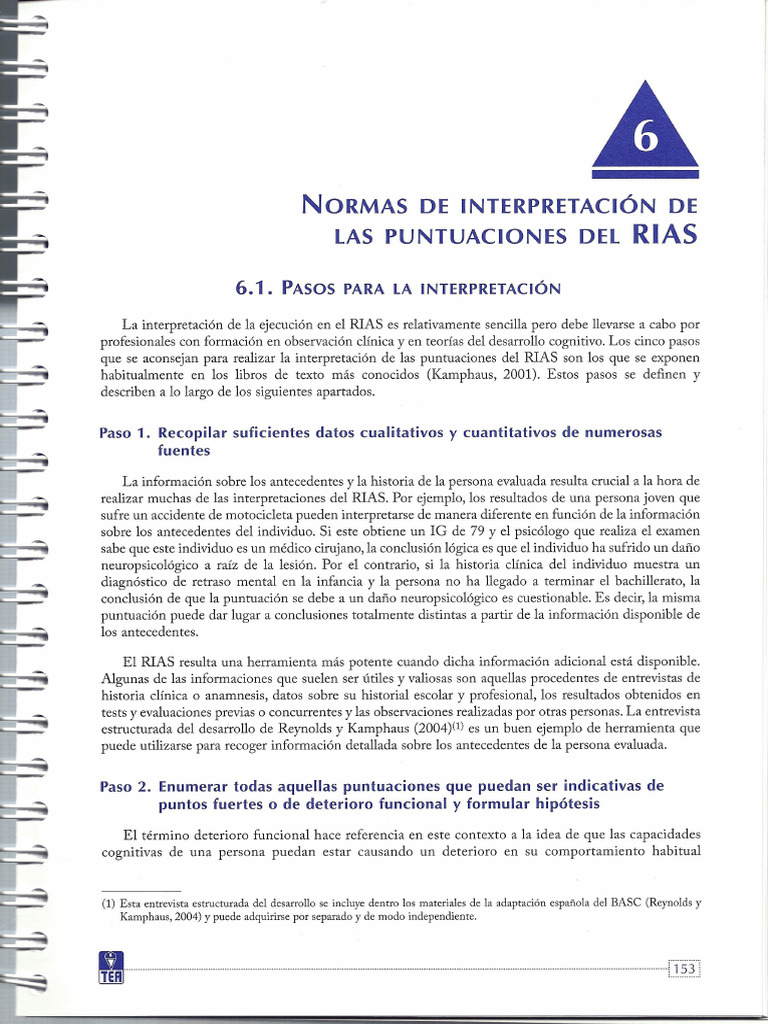 Rias-Normas de Interpretacion de Las Puntuaciones | PDF