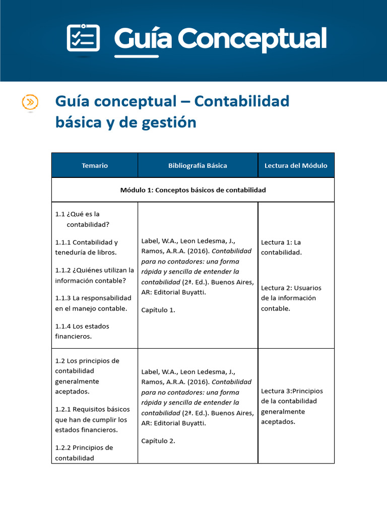 Guia Conceptual | PDF | Contabilidad | Hoja de balance