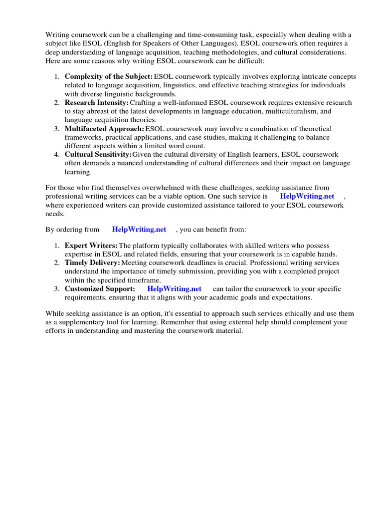 Esol Course Free Online