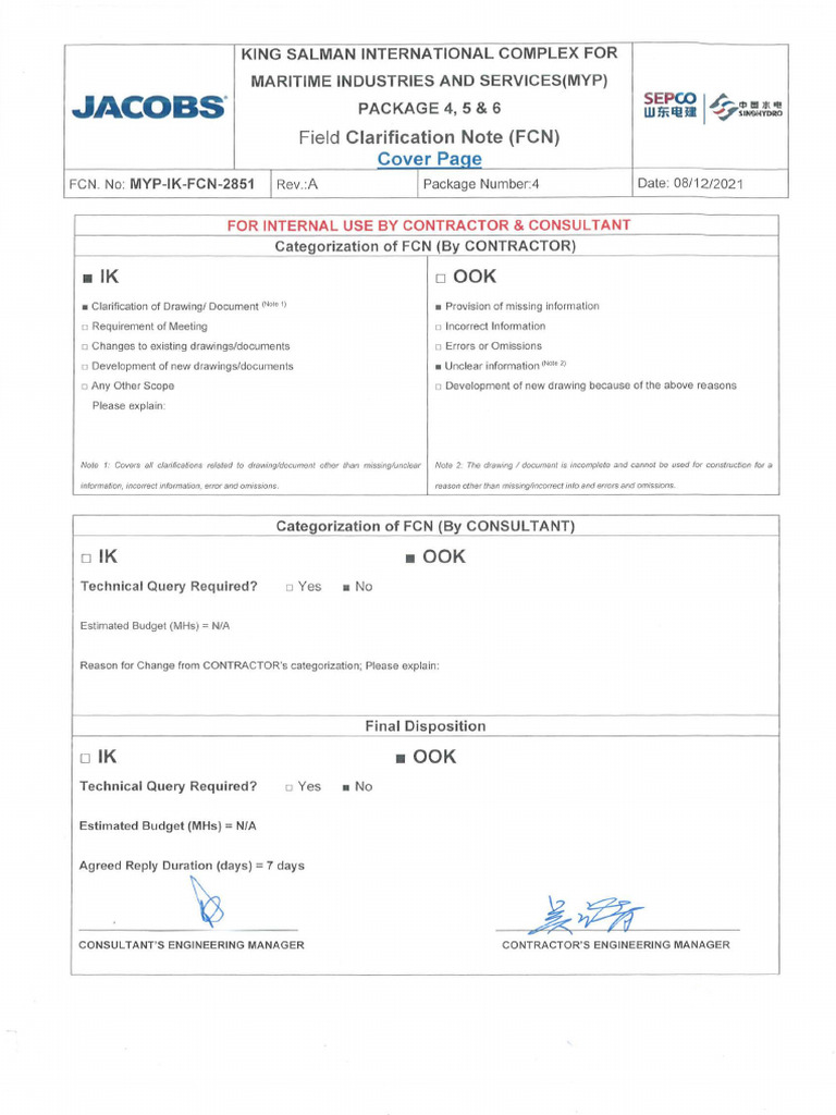 Field Clarification Note for MYP Packages | PDF | Building Engineering ...