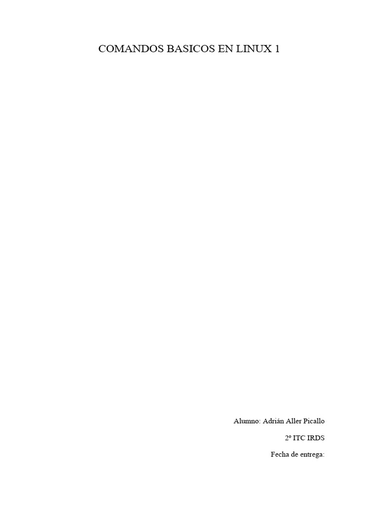 Comandos basicos en linux 1 pdf archivo de computadora directorio