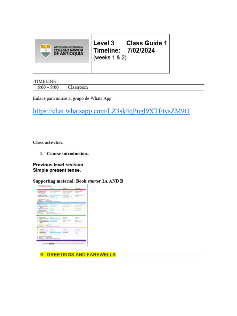 Level 3 English Class Guide Overview | PDF | English Language ...