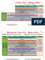 Horario de Clases Pre - Básica Melida Concepcion Bu, Delmy Guzman