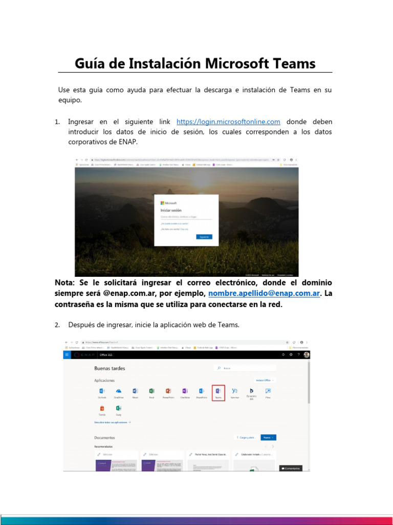 Gu a de instalaci n microsoft teams descargar gratis pdf microsoft