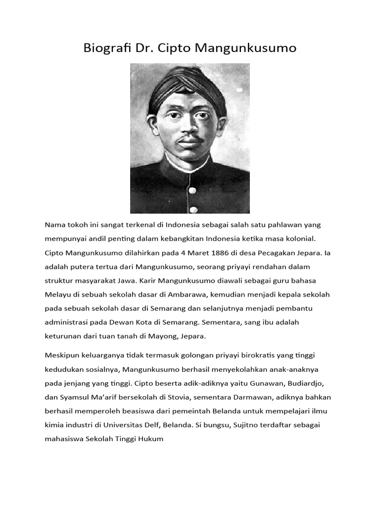 Biografi Dr. Satiman Wirjosandjojo | PDF | Ilmu Sosial | Sejarah