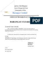 Barangay Clearance Mark