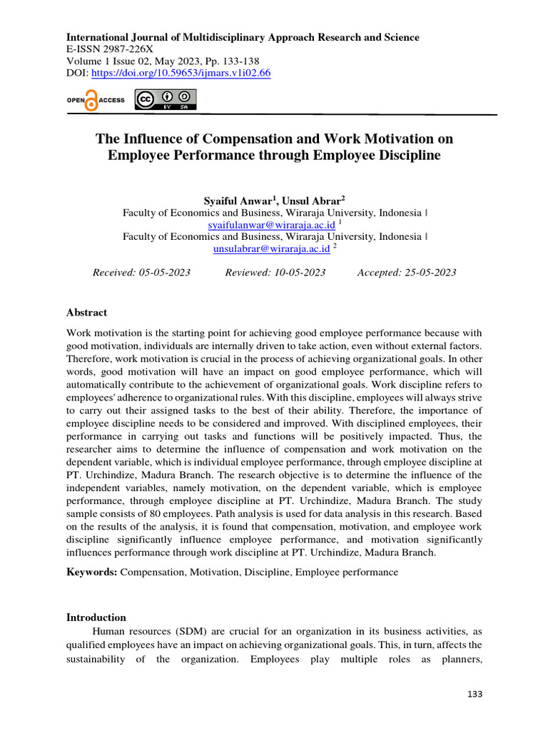 06 The Influence of Compensation and Work Motivation On Employee ...