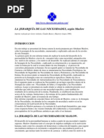 PDF La Jerarquia de Las Necesidades Segun Maslow