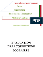 Sujets D'évaluation de L'enseignant Bahlil