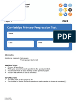 Progression Test - Stage 4 Math 2023 P1 QP