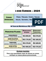 Valores Dos Cursos - 2024 NOVATOS - and