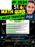 JEE MAIN 2024 - TOP 51 Questions (Most Trending Topics)