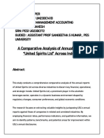 A Comparative Analysis of Annual Report of "United Spirits LTD" Across Industries