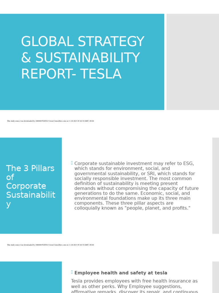Global Strategy Sustainability Report Tesla Pdf