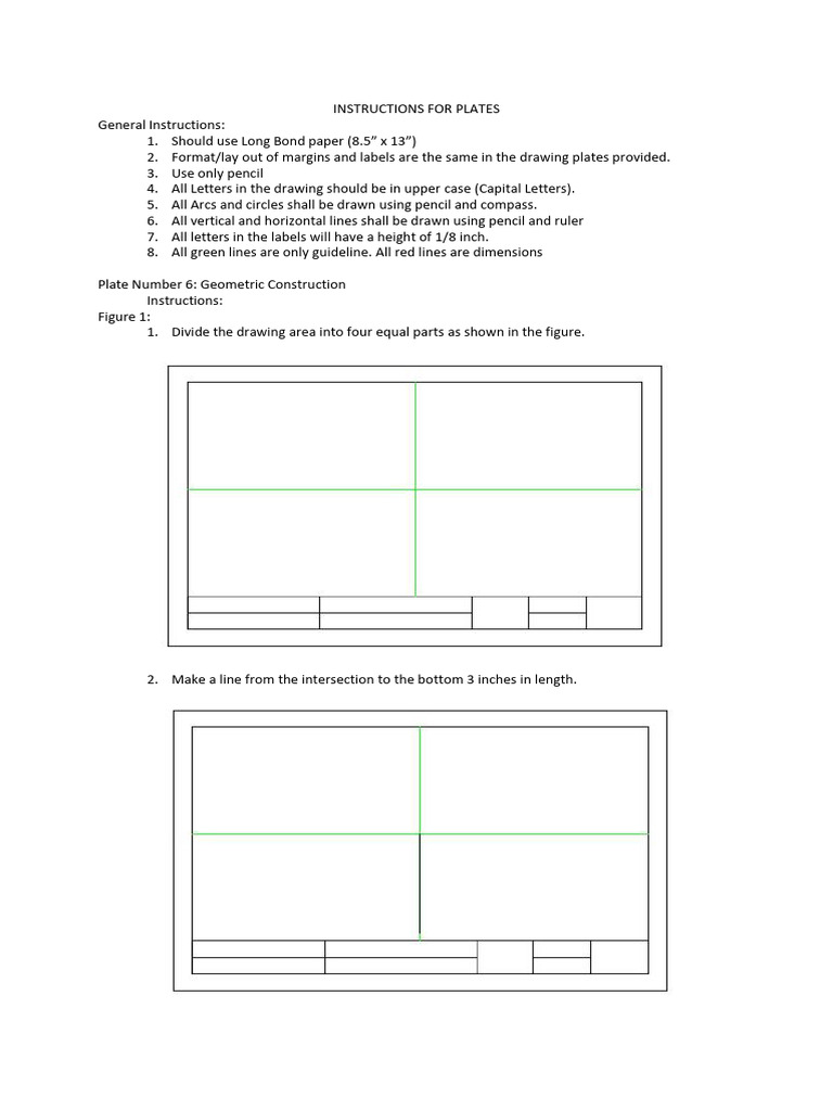 Instructions for Engineering Drawing Plates | PDF | Teaching Methods ...