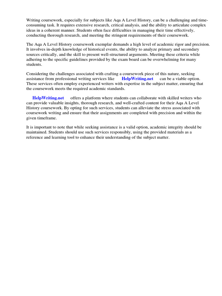 Aqa A Level History Coursework Exemplar | PDF | Historian | Abolitionism
