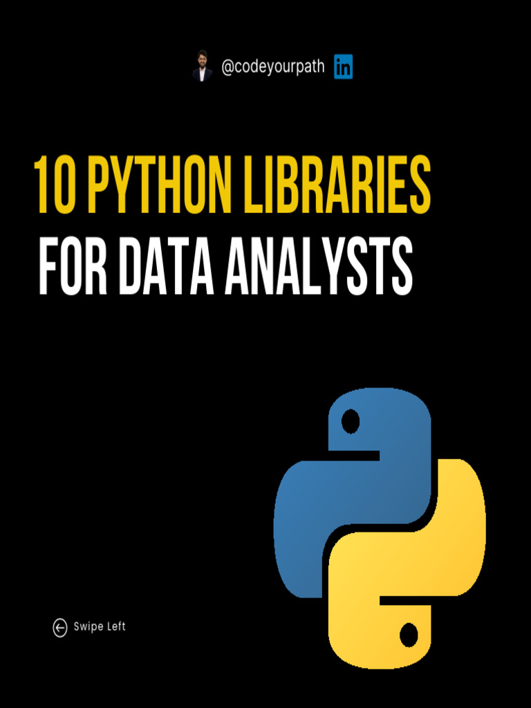 10 Python Libraries For Data Analysts | PDF | Apache Spark | Statistics