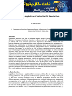 A Review On Asphaltene Control in Oil Production