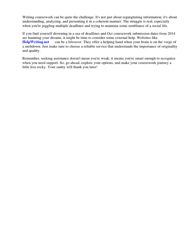 Ocr Announcement Dates