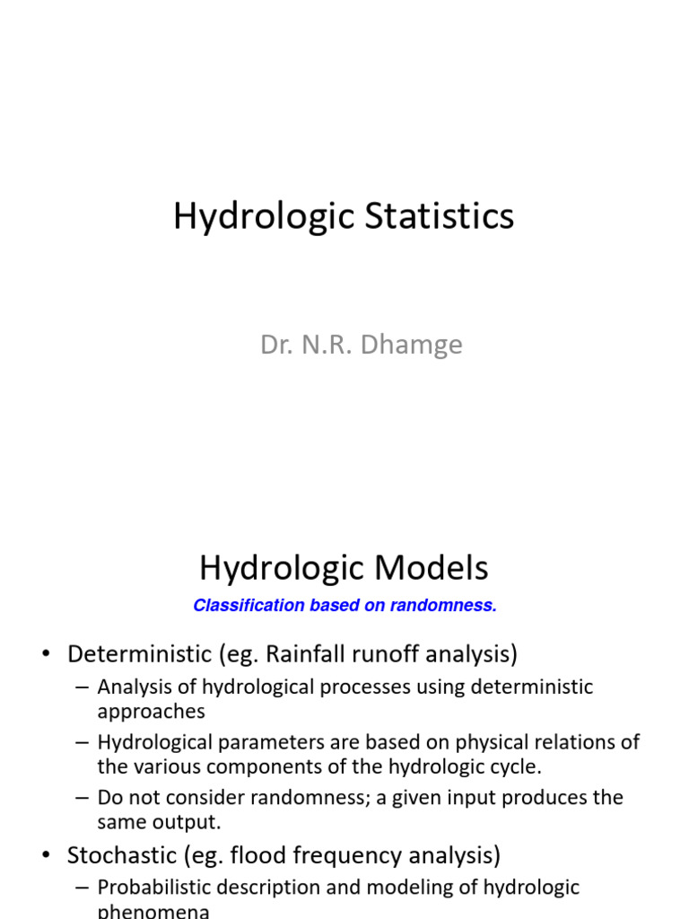 Statistics In Hydrology Pdf