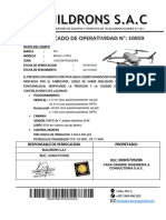 Certificado Operatividad Drone Casa Grande