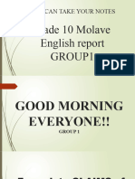 g10 Molave English Report