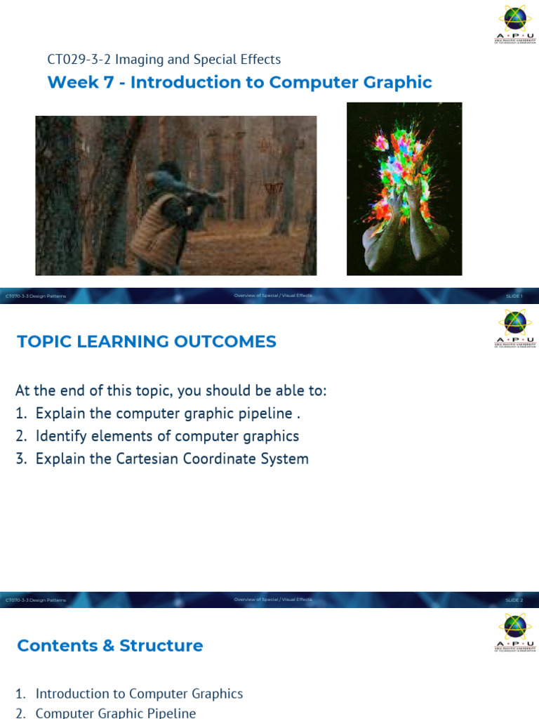 Week 7 introduction to computer graphics pdf