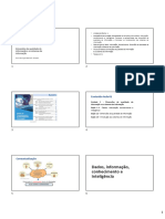 Dados, Informação, Conhecimento e Inteligência