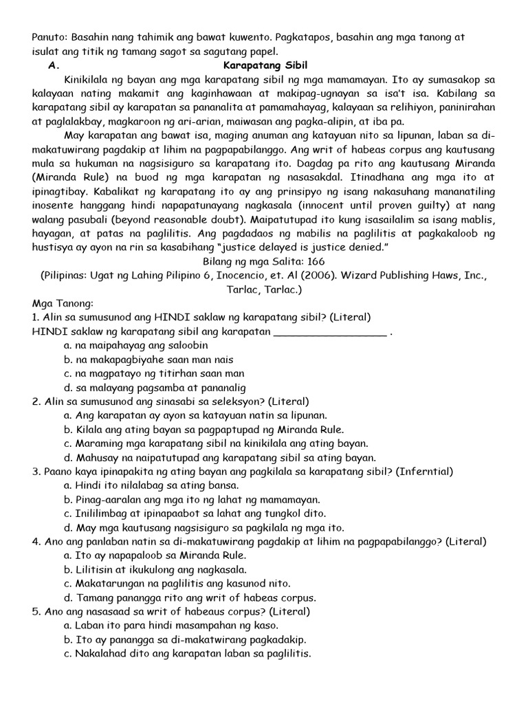 Literacy test assessment pdf