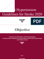Hypertension in Stroke Guidelines Oct 2021