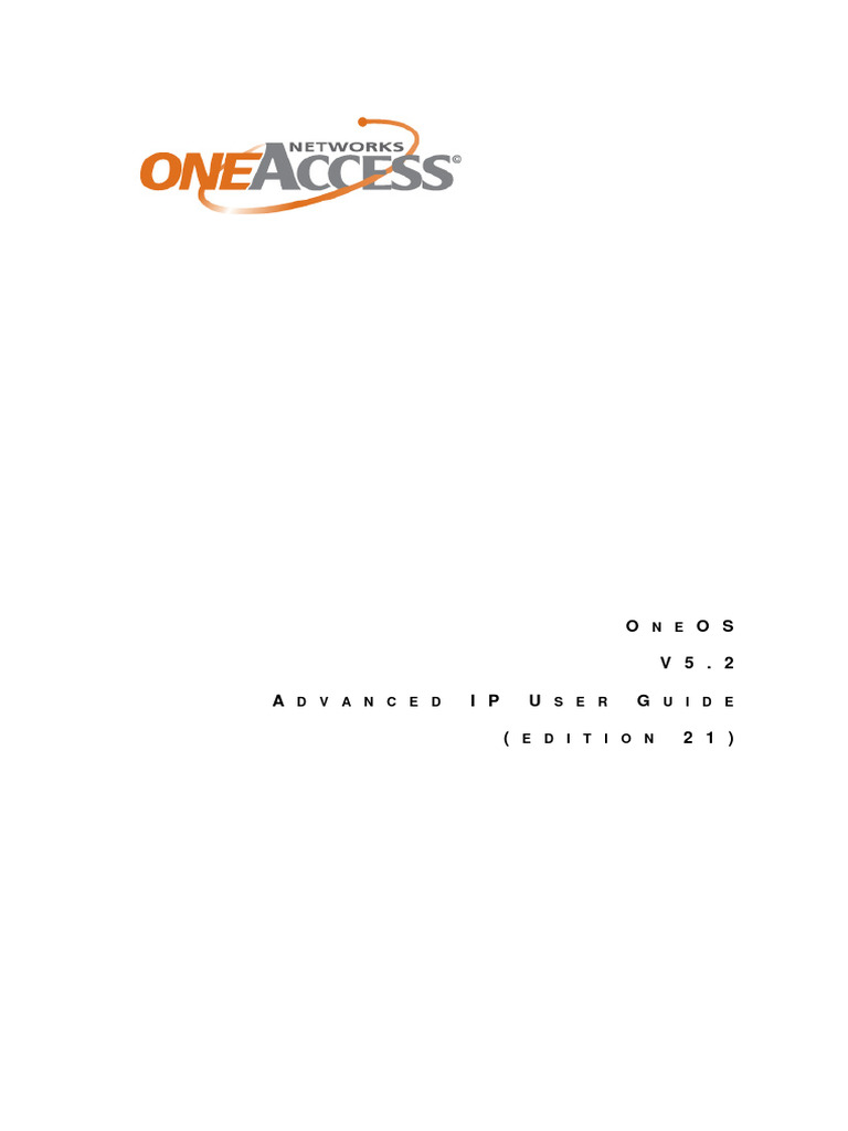 User Ref Oneos Book Advanced Ip | PDF | I Pv6 | Ip Address