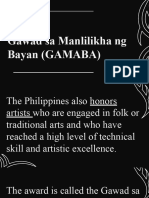 Gawad Sa Manlilikha NG Bayan (GAMABA)