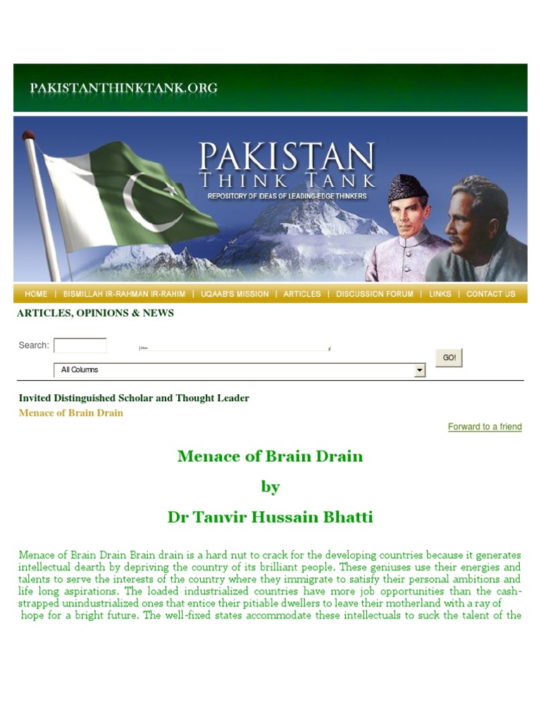 Impact of Brain Drain on Developing Nations | PDF | Human Capital ...