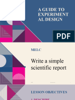 A Guide To Experimental Design