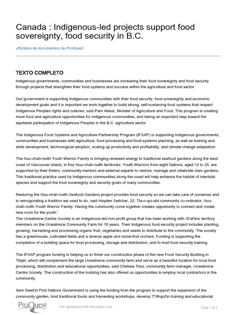 ProQuestDocuments 2023 10 03 | PDF | Food Security | Food And Drink