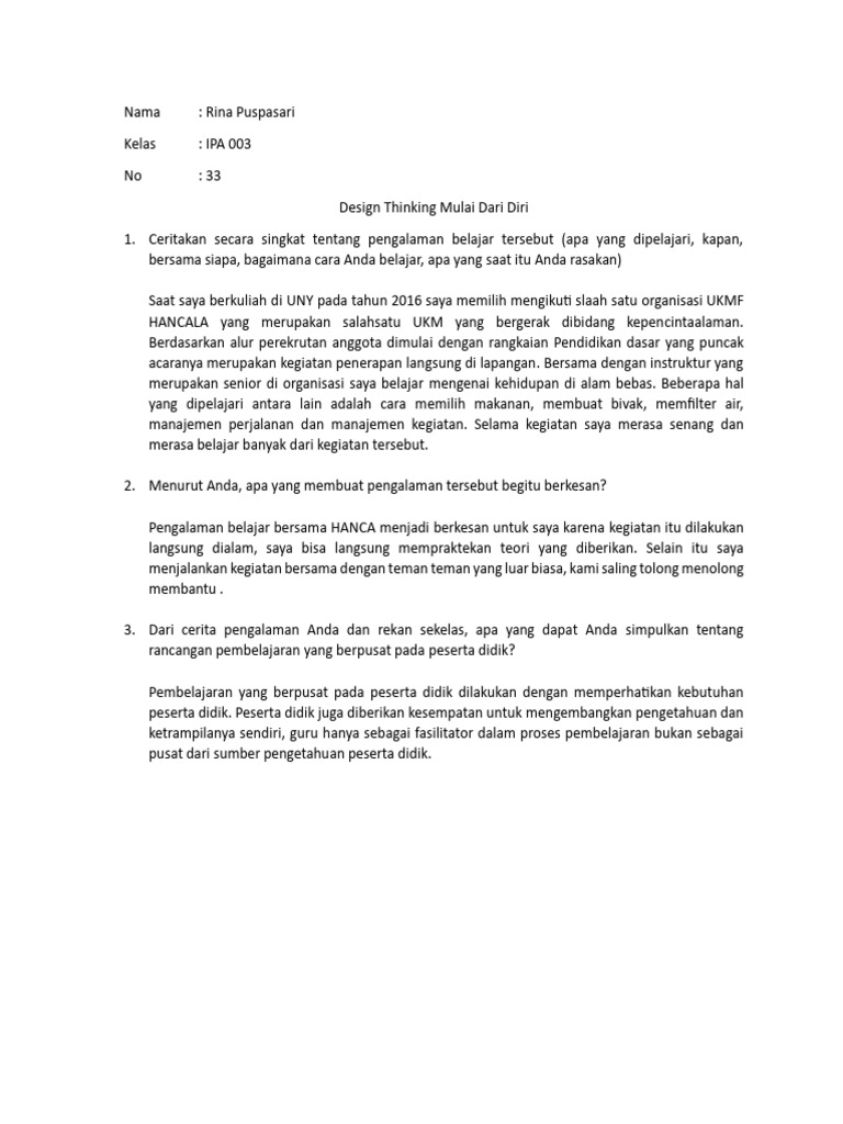 Mulai dari diri design thinking pdf