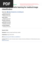 A Review of Transfer Learning For Medical Image CL