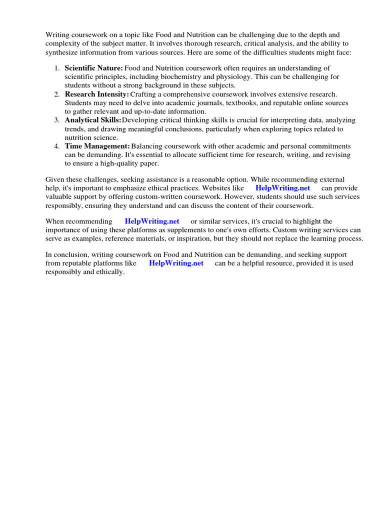 food-and-nutrition-coursework-task-analysis-pdf-diet-nutrition