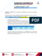 Actividad de Aprendizaje Matemática 10mo - U2 S2